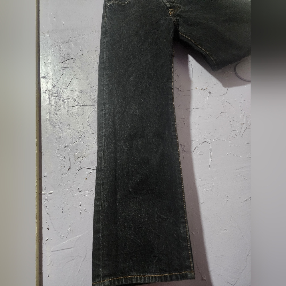 Levi's Men's 501 32x32 Original Straight Leg Black Jeans Button Fly Faded